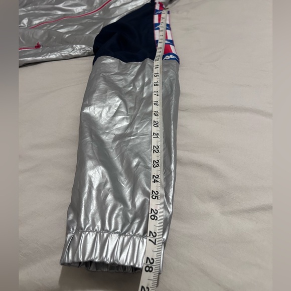 Kappa Metallic Silver Jacket with Navy and Accents - Picture 7 of 7